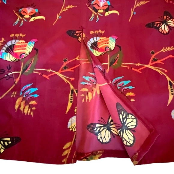 Abercrombie & Fitch Essentials Top Red Flowe Detailed Sleeveless Blouse Size S - Picture 4 of 5